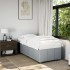 Estructura de cama sin colchón tela gris claro 90x200