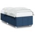 Estructura de cama sin colchón tela azul 90x200