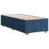 Estructura de cama sin colchón tela azul 90x200