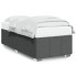 Estructura de cama sin colchón tela gris oscuro 90x200