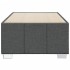 Estructura de cama sin colchón tela gris oscuro 90x200