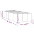 Estructura de cama sin colchón tela gris oscuro 90x200