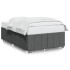 Estructura de cama sin colchón tela gris oscuro 120x190