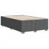 Estructura de cama sin colchón tela gris oscuro 120x190