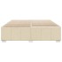 Cama sin colchón tela color crema 200x200