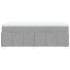 Cama box spring con colchón tela gris claro 80x200