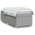 Cama box spring con colchón tela gris claro 90x190