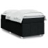 Cama box spring con colchón tela negro 90x190