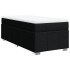 Cama box spring con colchón tela negro 90x190