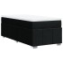 Cama box spring con colchón tela negro 90x190