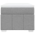 Cama box spring con colchón tela gris claro 90x200