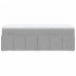 Cama box spring con colchón tela gris claro 90x200