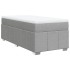 Cama box spring con colchón tela gris claro 100x200