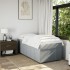 Cama box spring con colchón tela gris claro 100x200