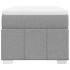 Cama box spring con colchón tela gris claro 100x200