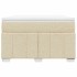 Cama box spring con colchón tela color crema 120x200