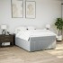 Cama box spring con colchón tela gris claro 140x200