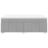 Cama box spring con colchón tela gris claro 140x200
