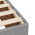 Cama box spring con colchón tela gris claro 140x200
