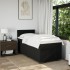 Cama box spring con colchón tela negro 80x200