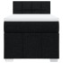 Cama box spring con colchón tela negro 80x200