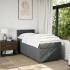 Cama box spring con colchón tela gris oscuro 80x200