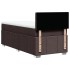 Cama box spring con colchón tela marrón oscuro 80x200