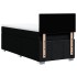 Cama box spring con colchón tela negro 90x190