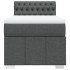 Cama box spring con colchón tela gris oscuro 90x190
