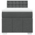 Cama box spring con colchón tela gris oscuro 90x190