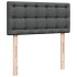 Cama box spring con colchón tela gris oscuro 90x190