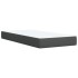 Cama box spring con colchón tela gris oscuro 90x190