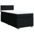 Cama box spring con colchón tela negro 90x200
