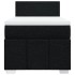 Cama box spring con colchón tela negro 90x200