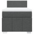 Cama box spring con colchón tela gris oscuro 100x200
