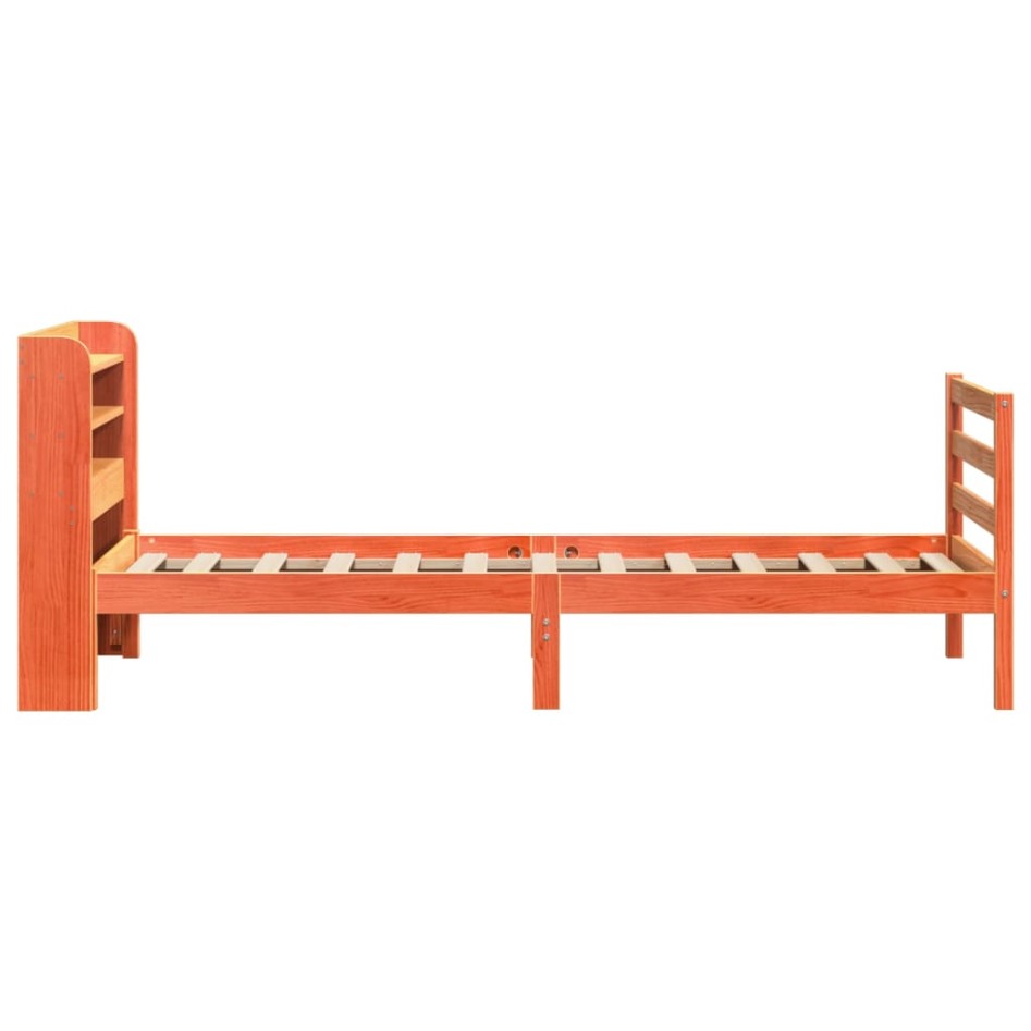 Estructura de cama sin colchón madera maciza marrón 90x190