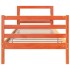 Estructura de cama sin colchón madera maciza marrón 90x190