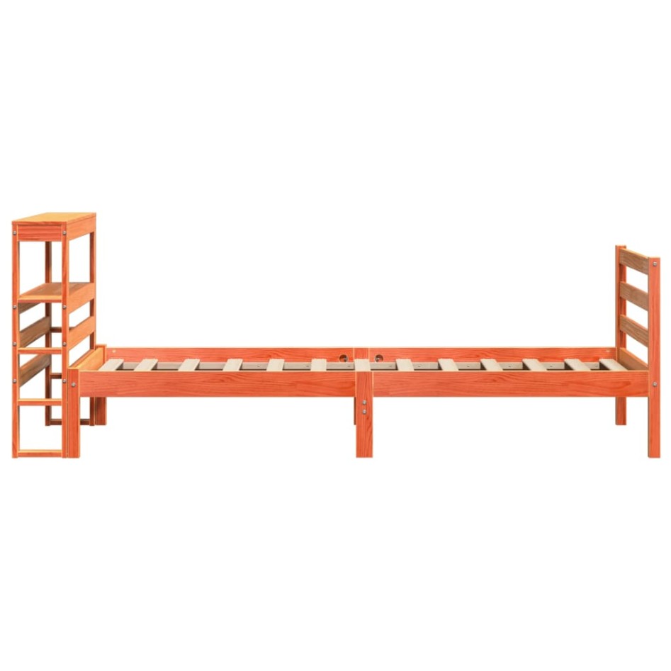 Estructura de cama sin colchón madera maciza marrón 90x190