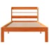 Estructura de cama sin colchón madera de pino marrón 90x200