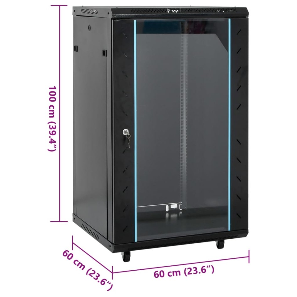 Rack de servidores 15U 19 IP20 negro 60x60x100