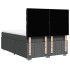 Cama box spring con colchón tela gris oscuro 140x190