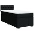 Cama box spring con colchón tela negro 100x200