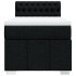 Cama box spring con colchón tela negro 100x200