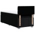 Cama box spring con colchón tela negro 100x200