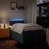 Cama box spring con colchón tela azul 120x190