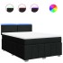 Cama box spring con colchón tela negro 140x200