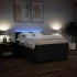 Cama box spring con colchón tela negro 140x200