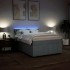 Cama box spring con colchón tela gris claro 140x200