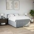 Cama box spring con colchón tela gris claro 140x200