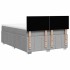 Cama box spring con colchón tela gris claro 140x200